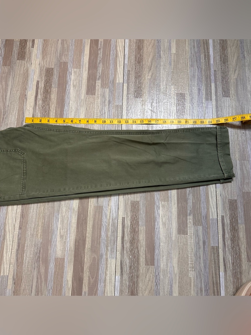 Banana Republic Olive Utility Boyfriend Straight Leg Pants Women's Size 0 - Picture 8 of 10